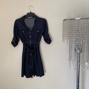 American Rag ice Button up Denim Jean Dress Size M/S